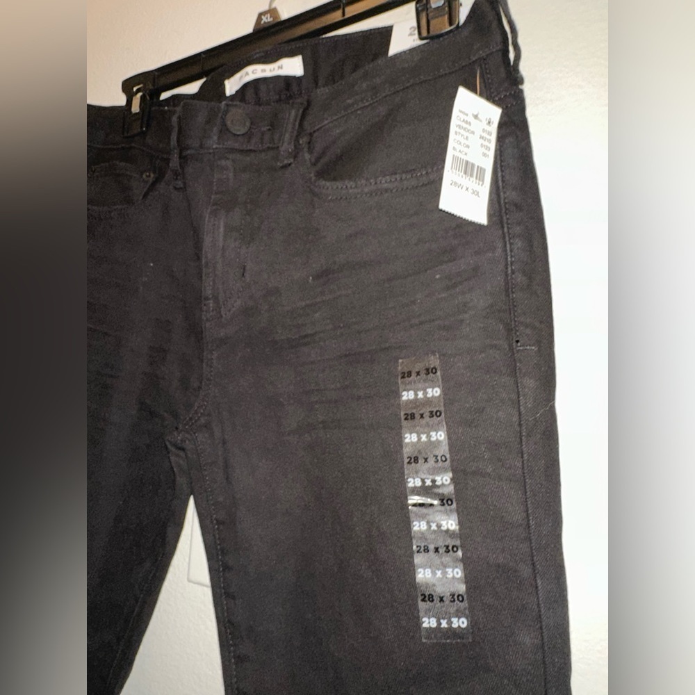 NWT PACSUN black distressed skinny jeans 28x30 stacked skinny - Picture 2 of 11
